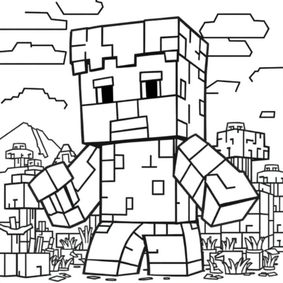 Coloriage : coloriage Minecraft