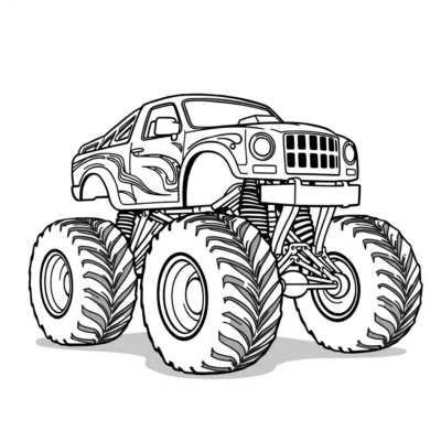 Livre de coloriage Monster Truck