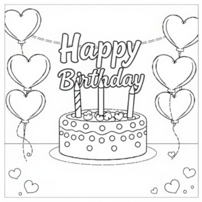 Livre de coloriage d’anniversaire
