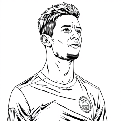 Coloriage : Neymar et ses gestes de foot