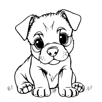 Coloriage Chiot