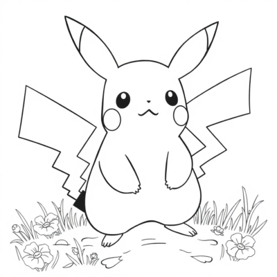Coloriez: coloriage de Pikachu