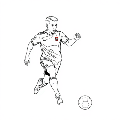 Dessin à colorier Footballeur