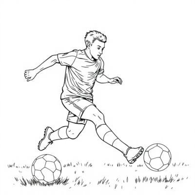 Coloriage de footballeur