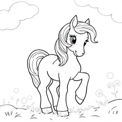 Livre de coloriage Pony