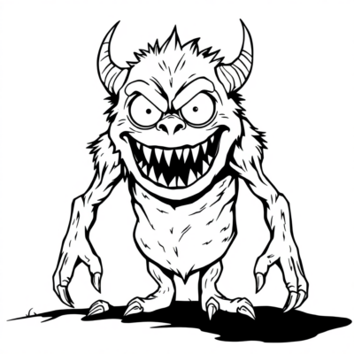 Dessin à colorier Monstre