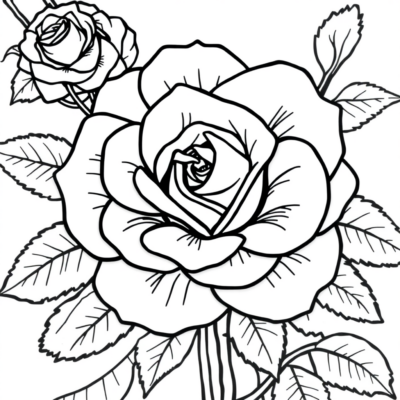 Coloriage roses