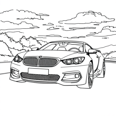 Voitures à colorier pour enfants