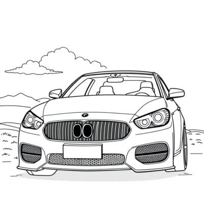 Livre de coloriage : coloriage de voiture