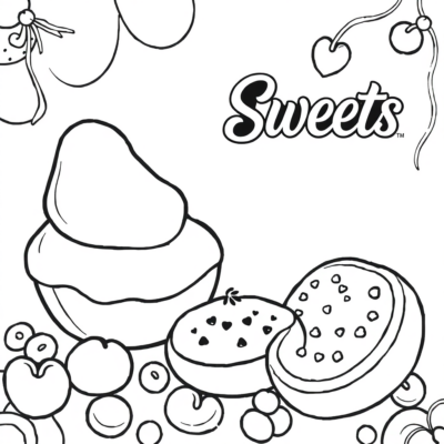 Livre de coloriage Friandises