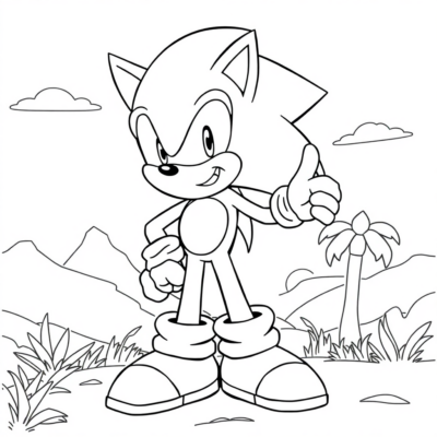 Livre de coloriage : coloriage Sonic