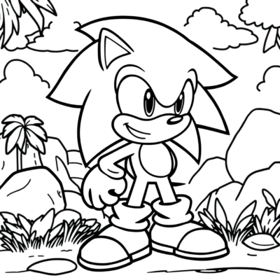 Livre de coloriage : coloriage de Sonic