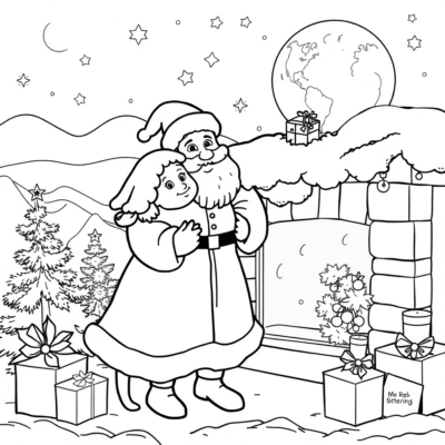 Livre de coloriage : coloriage de Noël à imprimer