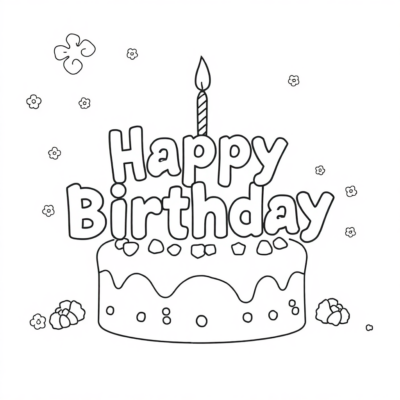 Carnet de coloriage pour fête d’anniversaire