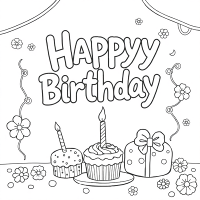 Livre de coloriage Anniversaire