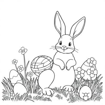 Livre à colorier : livre à colorier de Pâques