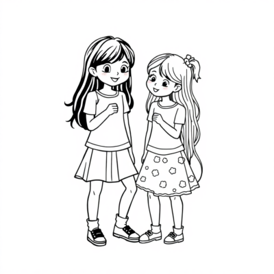 Coloriages Meilleures Amies Pour Toujours