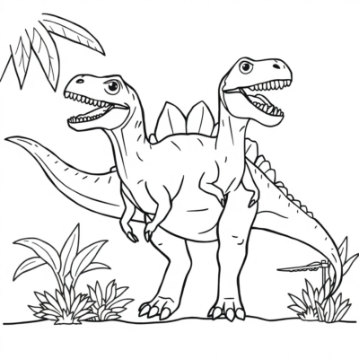 Coloriages de dinosaures à imprimer