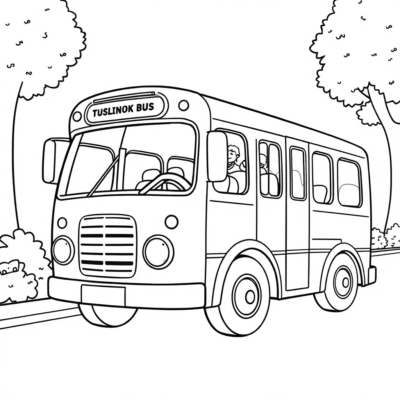 Livre de coloriage : coloriages pour enfants autobus