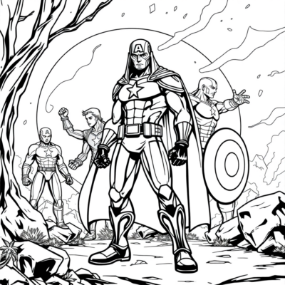 Dessins de coloriage : coloriages pour enfants Avengers
