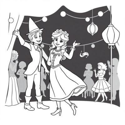 Livre de coloriage : coloriages pour enfants, bal de carnaval