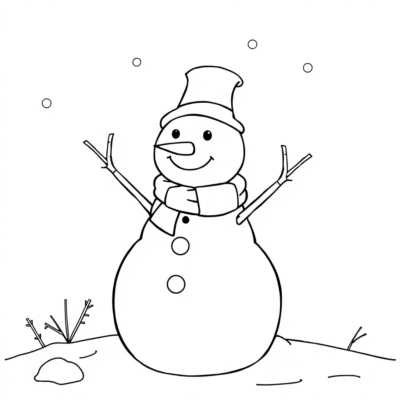 Coloriage : coloriages pour enfants bonhomme de neige