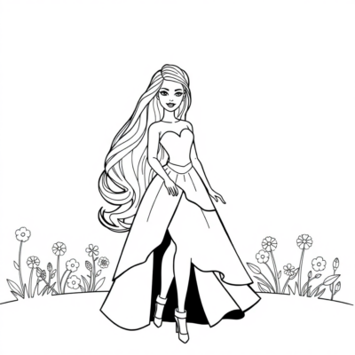 Coloriage : coloriages pour enfants Barbie