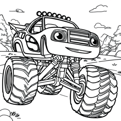 Colorier : coloriages pour enfants Blaze et méga machines