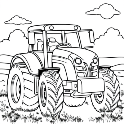 Livre de coloriage : coloriages pour enfants sur les tracteurs