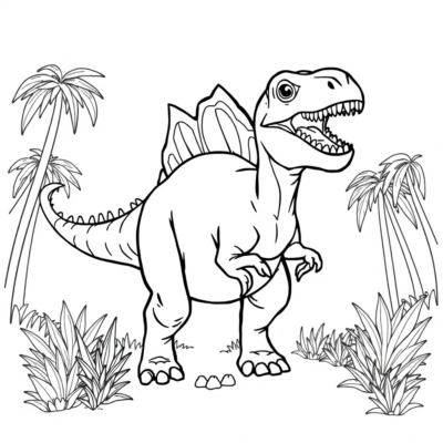 Livre de coloriage : coloriages pour enfants dinosaures à imprimer