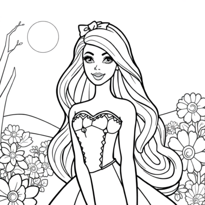 Coloriages Barbie à imprimer pour enfants fun