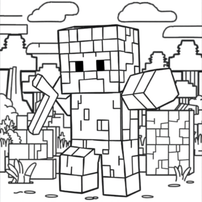 Coloriages : coloriages pour enfants à imprimer Minecraft