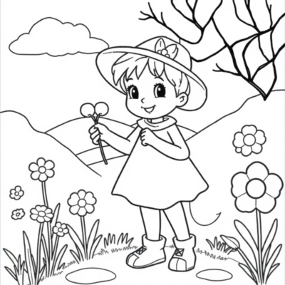 Livre de coloriage : coloriages pour enfants à imprimer printemps
