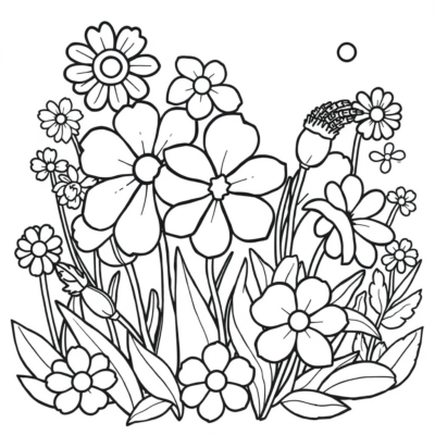 Livre de coloriage : coloriages pour enfants à imprimer fleurs