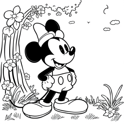 Coloriage : coloriages pour enfants à imprimer de Mickey Mouse