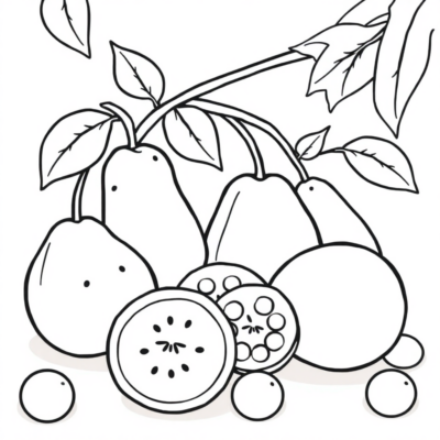Livre de coloriage : coloriages pour enfants à imprimer fruits