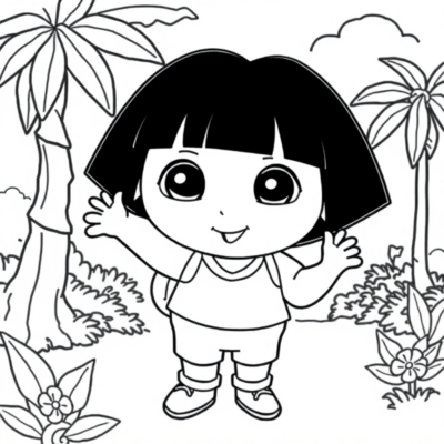 Livre de coloriage : coloriages pour enfants Dora
