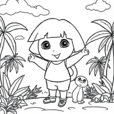 Livre de coloriage : les coloriages pour enfants de Dora l’exploratrice