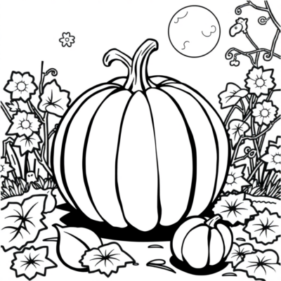Livre de coloriage : coloriages pour enfants citrouille