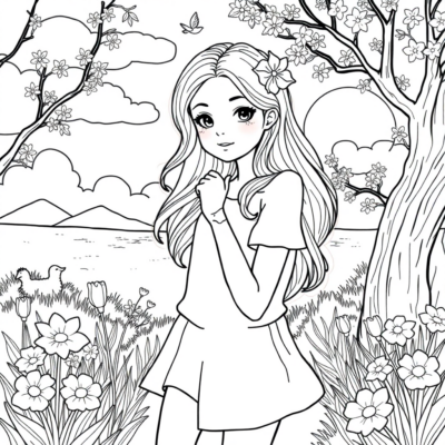 Livre de coloriage : livre de coloriage pour les petites filles