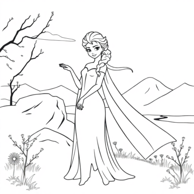Coloriage : coloriages pour enfants Elsa