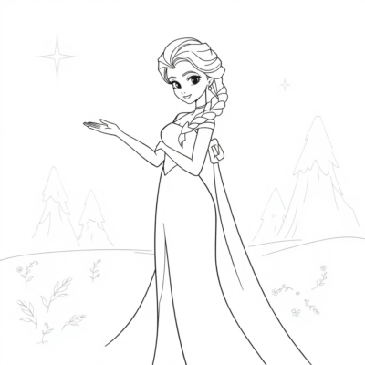 Livre de Coloriage : Coloriages pour Enfants Elsa