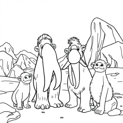 Livre de coloriage : coloriages pour enfants à l’époque glaciaire