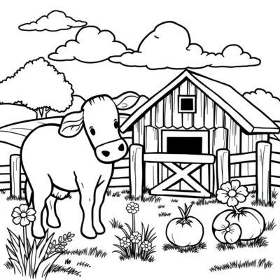 Colorier : coloriages pour enfants à la ferme