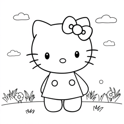 Coloriage : coloriages pour enfants Hello Kitty