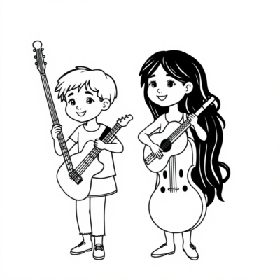 Livre de coloriage : coloriages pour enfants instruments