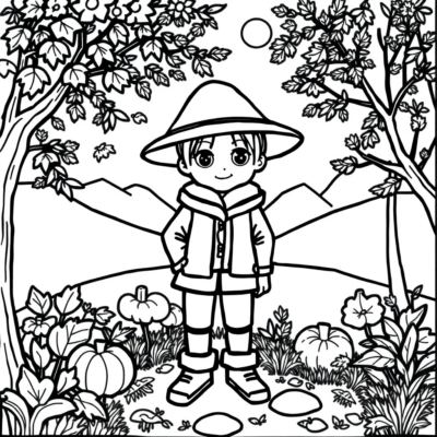 Livre de coloriage : coloriages pour enfants automne