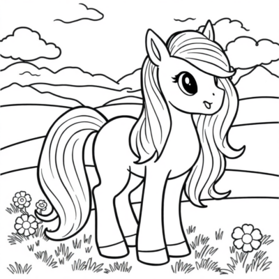 Livre de coloriage : coloriages pour enfants poneys