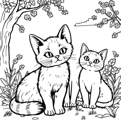 Colorier : coloriages pour enfants – chatons à imprimer