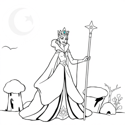 Livre de coloriage : coloriages pour enfants Reine des Neiges